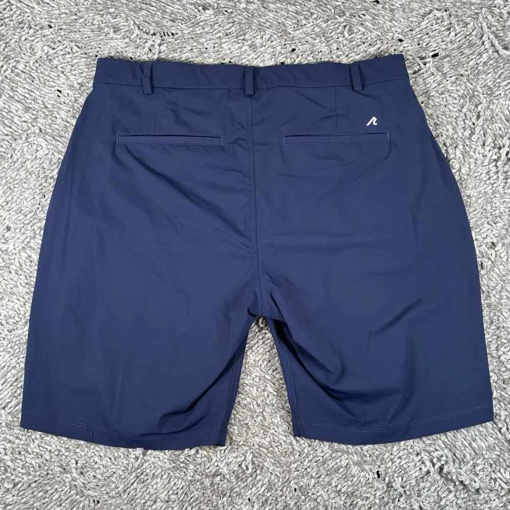 Redvanly Chino Shorts Mens XL 9'' Navy Blue Preppy Stretch Golf Performance Wear - Picture 4 of 7
